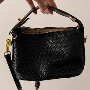 SHEIN Black Woven Crossbody Bag